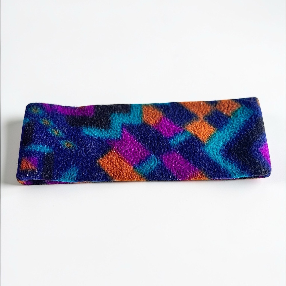 Vintage Fleece Headband 90s Retro Winter Ski